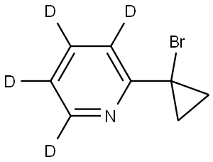 2-(1-bromocyclopropyl)pyridine-3,4,5,6-d4 Struktur