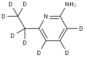 6-(ethyl-d5)pyridin-3,4,5-d3-2-amine Struktur