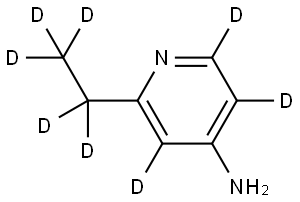 2-(ethyl-d5)pyridin-3,5,6-d3-4-amine Struktur