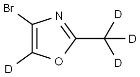 4-bromo-2-(methyl-d3)oxazole-5-d Struktur