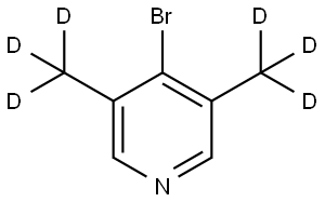 4-bromo-3,5-bis(methyl-d3)pyridine Struktur