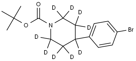 tert-butyl 4-(4-bromophenyl)piperidine-1-carboxylate-2,2,3,3,4,5,5,6,6-d9 Struktur