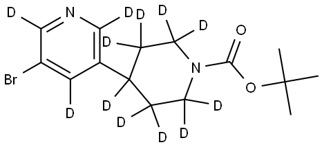 tert-butyl 4-(5-bromopyridin-3-yl-2,4,6-d3)piperidine-1-carboxylate-2,2,3,3,4,5,5,6,6-d9 Struktur