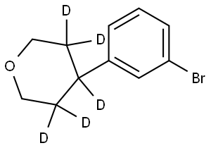 4-(3-bromophenyl)tetrahydro-2H-pyran-3,3,4,5,5-d5 Structure