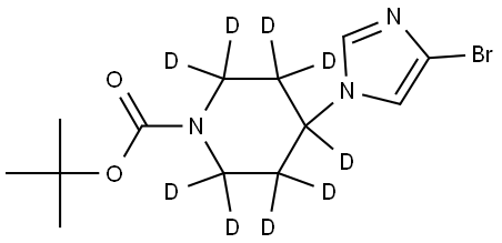 tert-butyl 4-(4-bromo-1H-imidazol-1-yl)piperidine-1-carboxylate-2,2,3,3,4,5,5,6,6-d9 Struktur