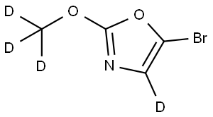 5-bromo-2-(methoxy-d3)oxazole-4-d Struktur