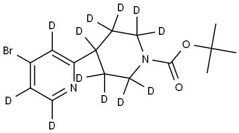 tert-butyl 4-(4-bromopyridin-2-yl-3,5,6-d3)piperidine-1-carboxylate-2,2,3,3,4,5,5,6,6-d9 Struktur