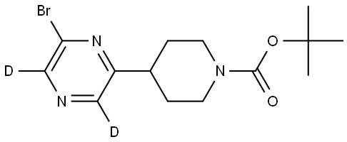 tert-butyl 4-(6-bromopyrazin-2-yl-3,5-d2)piperidine-1-carboxylate Struktur