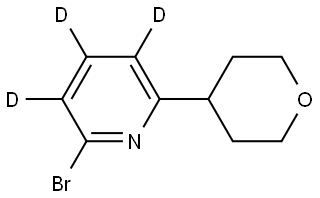 2-bromo-6-(tetrahydro-2H-pyran-4-yl)pyridine-3,4,5-d3 Struktur