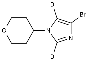 4-bromo-1-(tetrahydro-2H-pyran-4-yl)-1H-imidazole-2,5-d2 Struktur