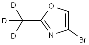 4-bromo-2-(methyl-d3)oxazole Struktur