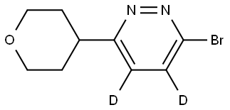 3-bromo-6-(tetrahydro-2H-pyran-4-yl)pyridazine-4,5-d2 Struktur