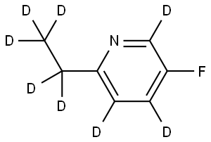 2-(ethyl-d5)-5-fluoropyridine-3,4,6-d3 Struktur