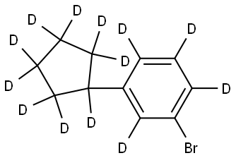 1-bromo-3-(cyclopentyl-d9)benzene-2,4,5,6-d4 Struktur