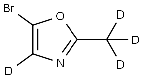 5-bromo-2-(methyl-d3)oxazole-4-d Struktur