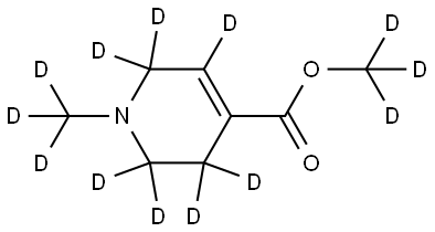 methyl-d3 1-(methyl-d3)-1,2,3,6-tetrahydropyridine-4-carboxylate-2,2,3,3,5,6,6-d7 Struktur