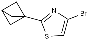 2-(bicyclo[1.1.1]pentan-1-yl)-4-bromothiazole Struktur