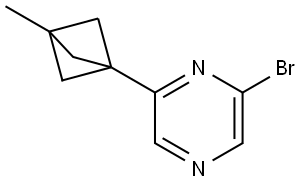 2-bromo-6-(3-methylbicyclo[1.1.1]pentan-1-yl)pyrazine Struktur