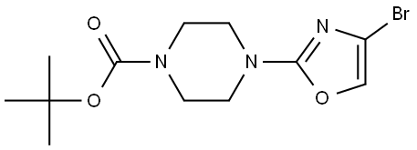 tert-butyl 4-(4-bromooxazol-2-yl)piperazine-1-carboxylate Struktur