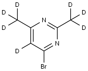 4-bromo-2,6-bis(methyl-d3)pyrimidine-5-d Struktur