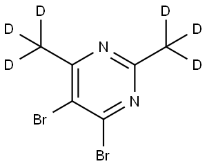 4,5-dibromo-2,6-bis(methyl-d3)pyrimidine Struktur