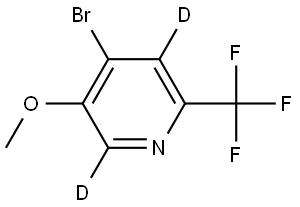 4-bromo-5-methoxy-2-(trifluoromethyl)pyridine-3,6-d2 Struktur