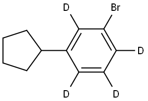 1-bromo-3-cyclopentylbenzene-2,4,5,6-d4 Struktur