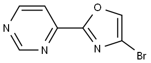 4-bromo-2-(pyrimidin-4-yl)oxazole Struktur