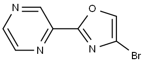 4-bromo-2-(pyrazin-2-yl)oxazole Struktur