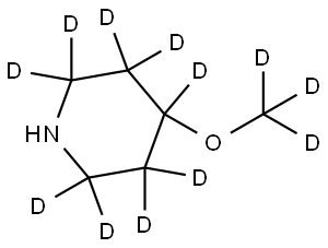 4-(methoxy-d3)piperidine-2,2,3,3,4,5,5,6,6-d9 Struktur