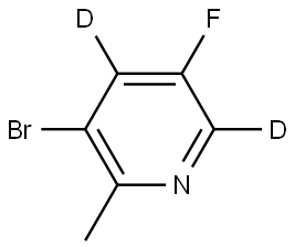 3-bromo-5-fluoro-2-methylpyridine-4,6-d2 Struktur