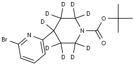 tert-butyl 4-(6-bromopyridin-2-yl)piperidine-1-carboxylate-2,2,3,3,4,5,5,6,6-d9 Struktur