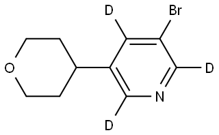 3-bromo-5-(tetrahydro-2H-pyran-4-yl)pyridine-2,4,6-d3 Struktur