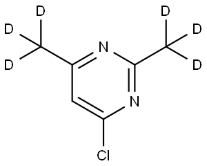 4-chloro-2,6-bis(methyl-d3)pyrimidine Struktur