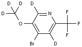 4-bromo-5-(methoxy-d3)-2-(trifluoromethyl)pyridine-3,6-d2 Struktur