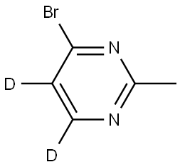 4-bromo-2-methylpyrimidine-5,6-d2 Struktur