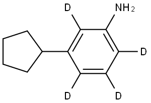 3-cyclopentylbenzen-2,4,5,6-d4-amine Struktur