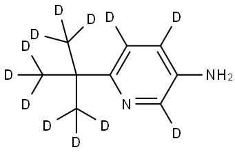 6-(2-(methyl-d3)propan-2-yl-1,1,1,3,3,3-d6)pyridin-2,4,5-d3-3-amine Struktur