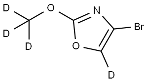 4-bromo-2-(methoxy-d3)oxazole-5-d Struktur