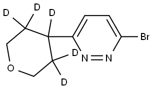 3-bromo-6-(tetrahydro-2H-pyran-4-yl-3,3,4,5,5-d5)pyridazine Struktur