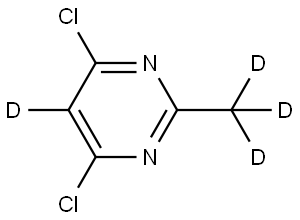 4,6-dichloro-2-(methyl-d3)pyrimidine-5-d Struktur