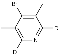 4-bromo-3,5-dimethylpyridine-2,6-d2 Struktur