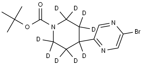 tert-butyl 4-(5-bromopyrazin-2-yl)piperidine-1-carboxylate-2,2,3,3,4,5,5,6,6-d9 Struktur