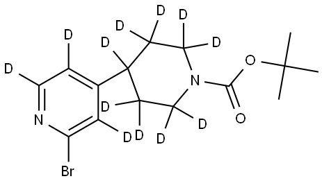 tert-butyl 4-(2-bromopyridin-4-yl-3,5,6-d3)piperidine-1-carboxylate-2,2,3,3,4,5,5,6,6-d9 Struktur