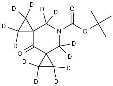 tert-butyl 4-oxo-9-azadispiro[2.1.25.33]decane-9-carboxylate-1,1,2,2,6,6,7,7,8,8,10,10-d12 Struktur