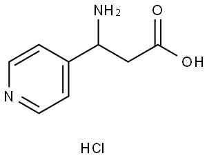 3-amino-3-(pyridin-4-yl)propanoic acid hydrochloride Struktur