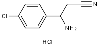 Benzenepropanenitrile, β-amino-4-chloro-, hydrochloride (1:1) Struktur