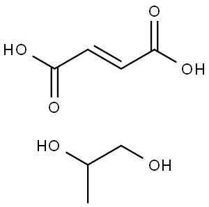 2-Butenedioic acid (E)-, polymer with 1,2-propanediol Struktur