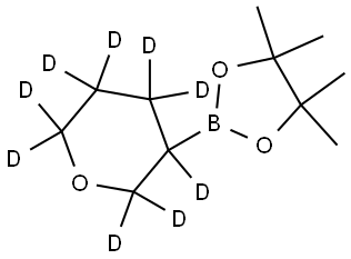 4,4,5,5-tetramethyl-2-(tetrahydro-2H-pyran-3-yl-d9)-1,3,2-dioxaborolane Structure