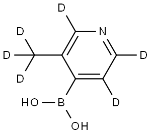 (3-(methyl-d3)pyridin-4-yl-2,5,6-d3)boronic acid Struktur